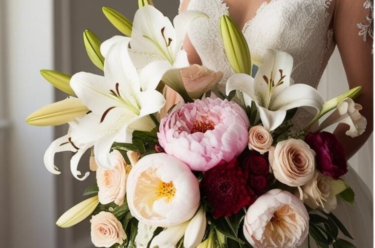 bride flower 胸もと